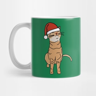 Christmas Kitty Cat in Santa Hat Mug